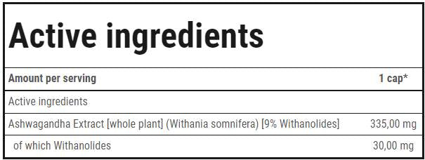 Ashwagandha max 335 mg - 60 kapsul