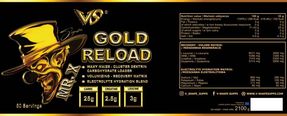 G. X Gold Reload - 2100 gramov