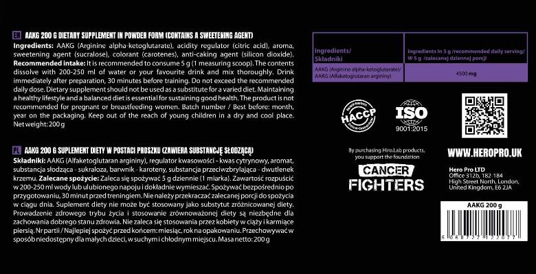 Aakg prah | Arginin alfa -ketoglutarat - 200 gramov
