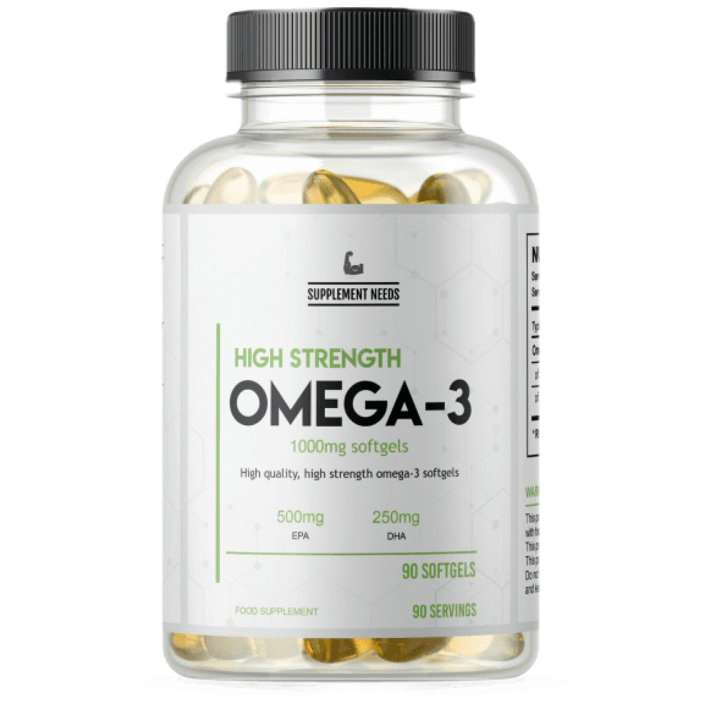 Omega 3 visoka moč | 500 mg EPA in 250 mg DHA 90 gel kapsul