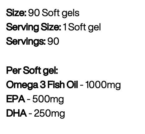 Omega 3 visoka moč | 500 mg EPA in 250 mg DHA 90 gel kapsul