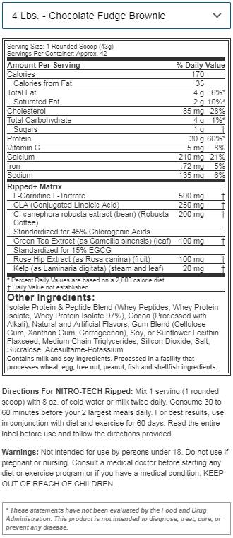 Nitro Tech / raztrgano - 1810 gramov