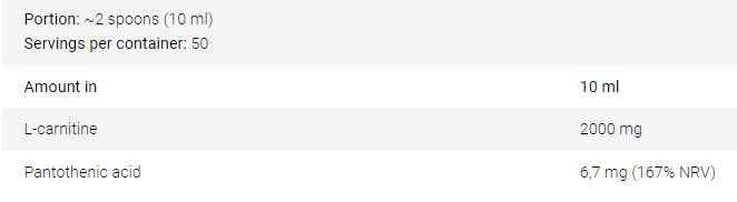 L-karnitin vžiganje 3000 | z vitaminom B5 - 500 ml