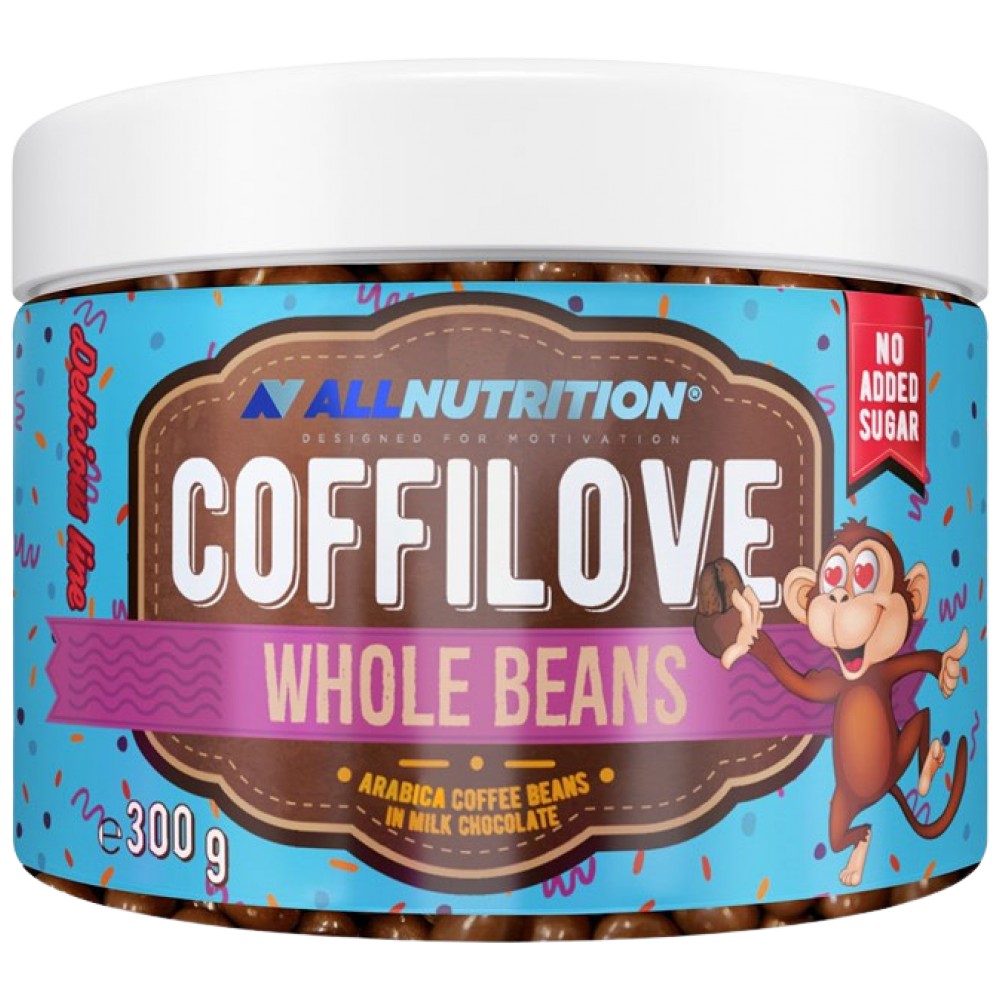 Coffilove | Cela kavna zrna Arabica v mlečni čokoladi - 300 gramov