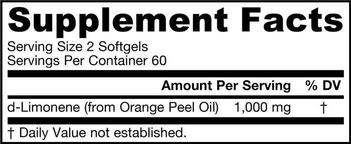 D-limonen 500 mg 120 gel kapsul