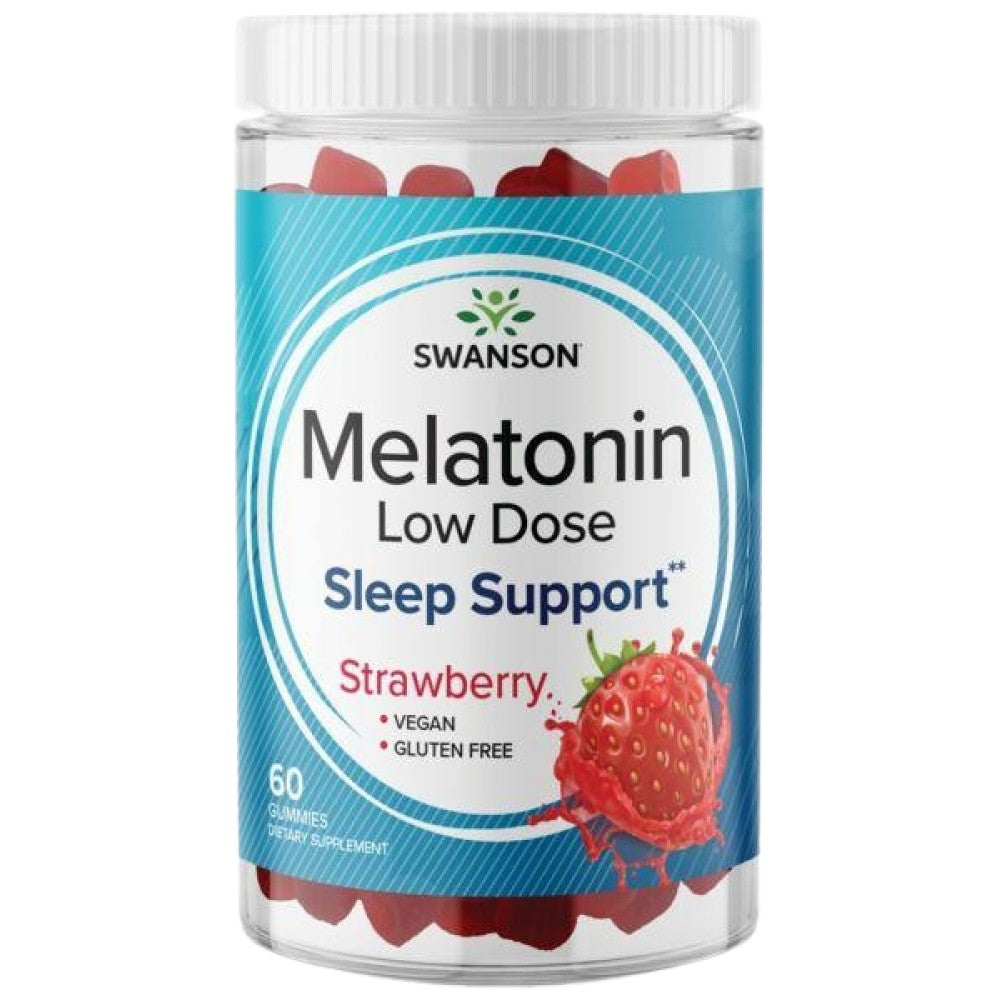 Melatonin gumi z nizkim odmerkom 1 mg | Jagoda - 60 žvečilnih tablet