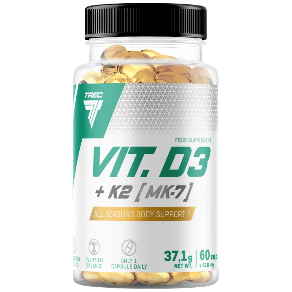 VIT. D3 + K2 (MK-7) | Kapsule vitamina D in vitamina K2 Formula 60