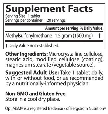 Najboljši MSM 1500 mg - 120 tablet