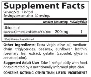 Najboljši ubikinol kaneka Qh 200 mg - 30 gel kapsul