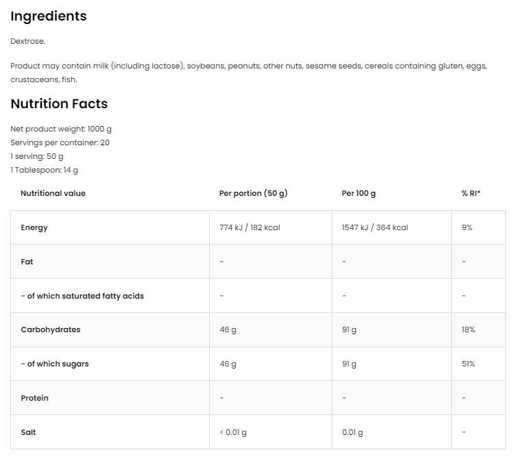 Dekstroza - 1500 gramov