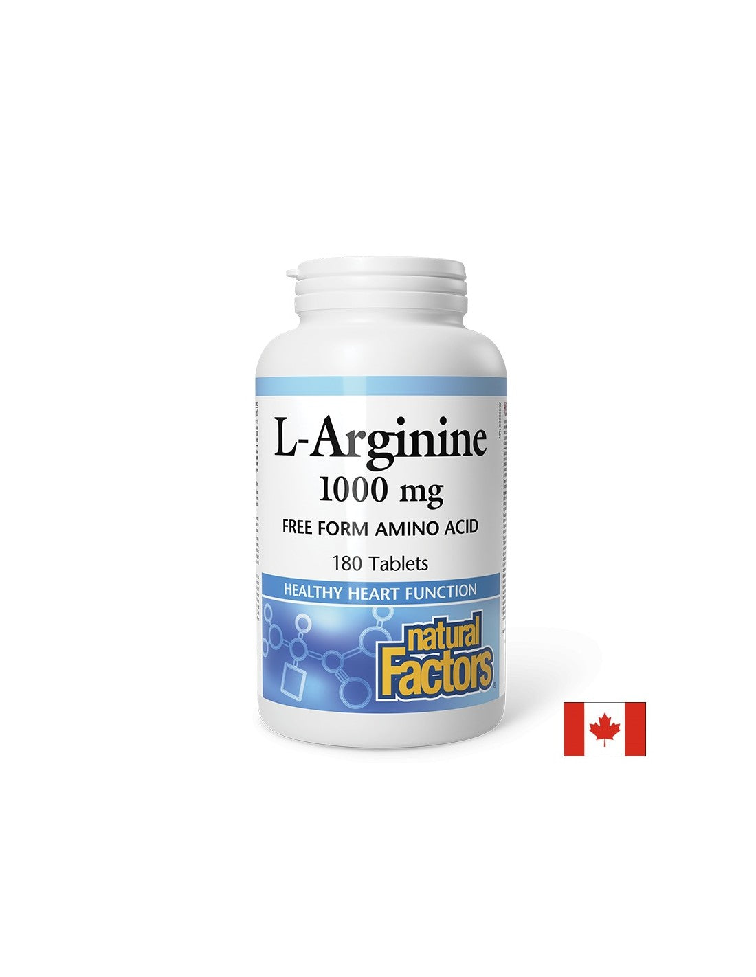 Energy - L-Arginine, 1000 mg x 180 tablets Natural Factors - Nutra Best Europe