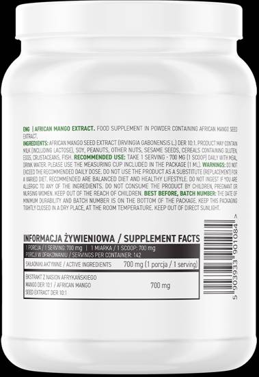 Afriški izvleček manga / prah 100 gramov