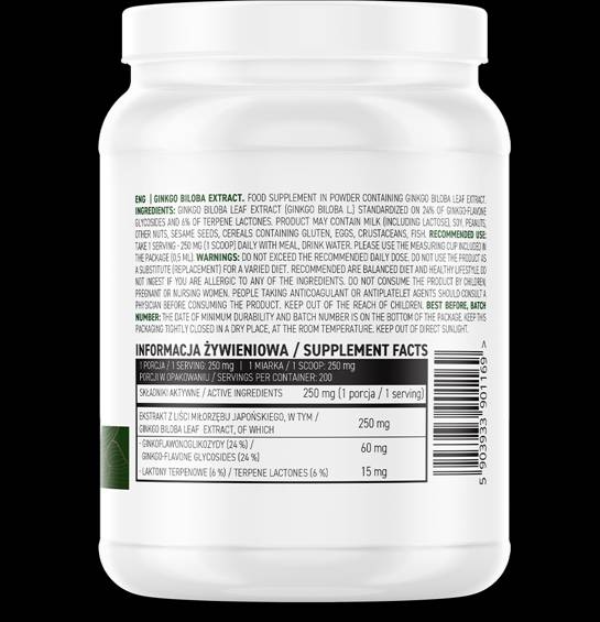 Ginkgo Biloba Extract v prahu 50 gramov