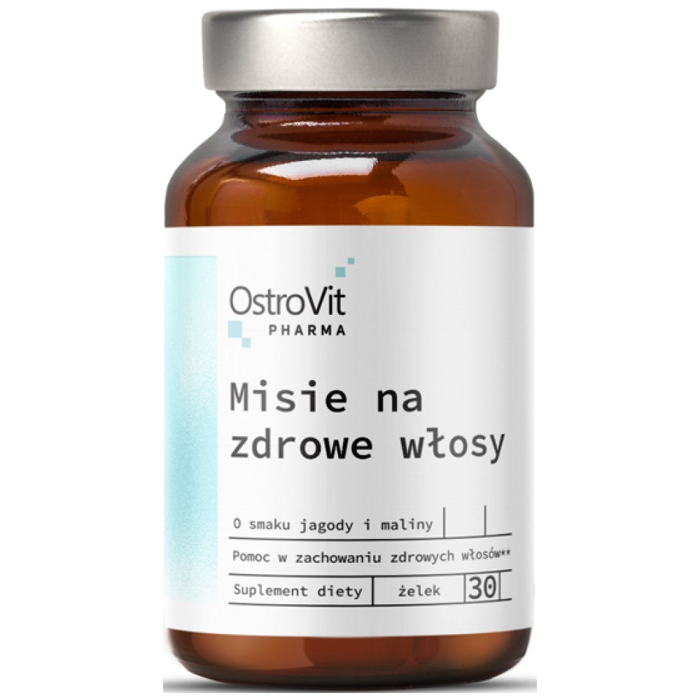 Farmacevtski medvedi / žvečilni lasje, koža, nohti formule 30 žvečilne tablete