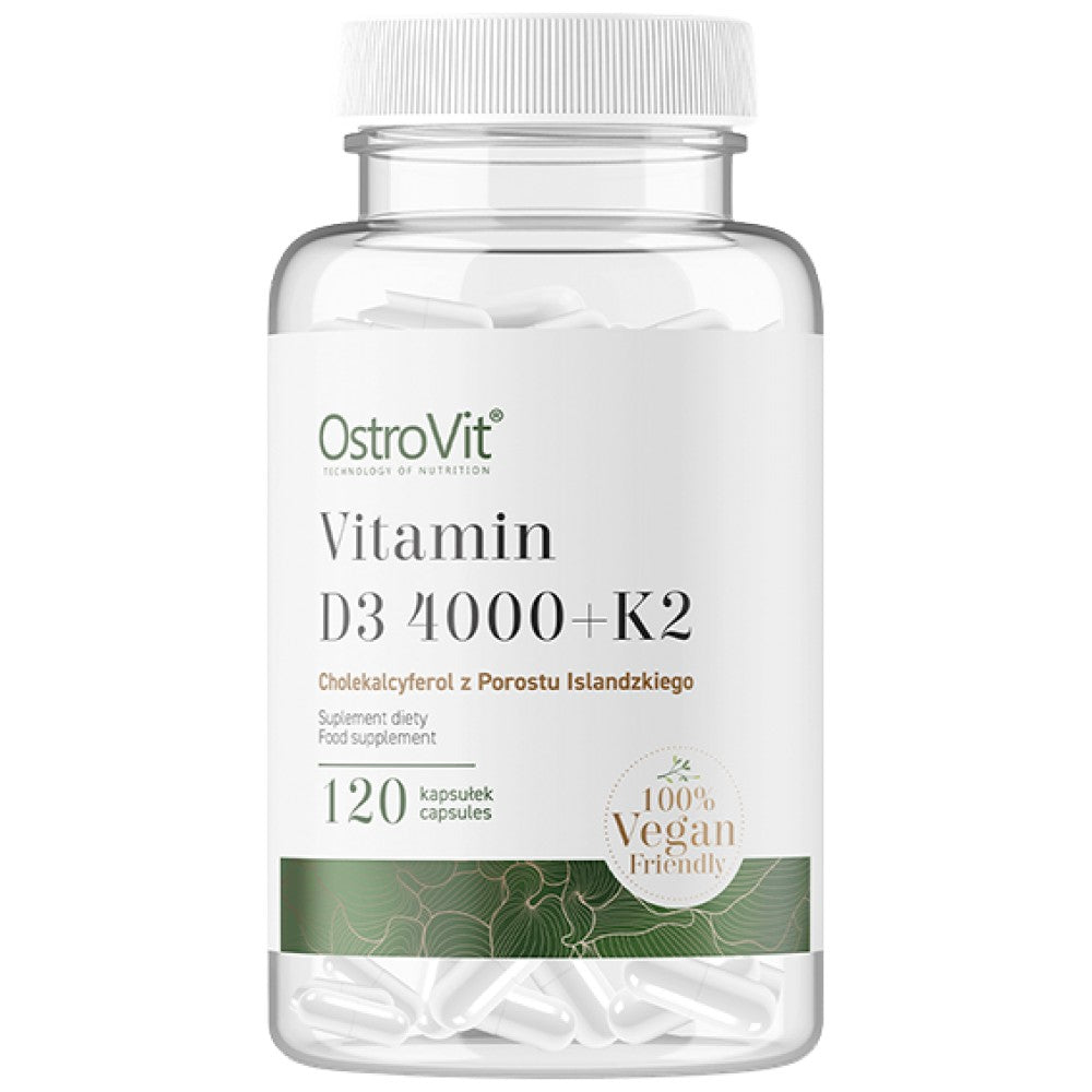 Vitamin D3 4000 + K2 | Vege Caps 120 kapsul