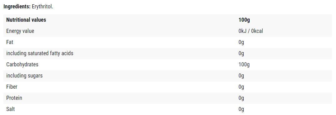 Eritritol / sladkor brez sladkorja - 1000 gramov