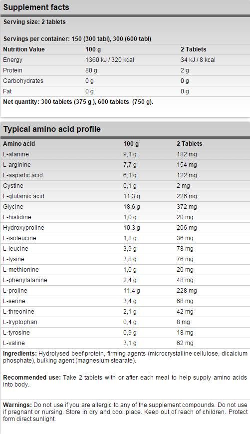 Xtreme govejega amino - 300 tablet