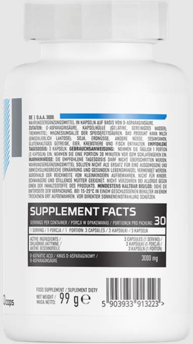 DAA 3000 | Pokrovke D-aspartinske kisline 90 kapsul