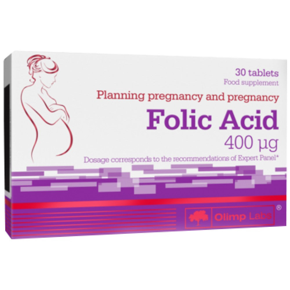 Folic Acid 400 mg - 30 Tablets - Nutra Best Europe