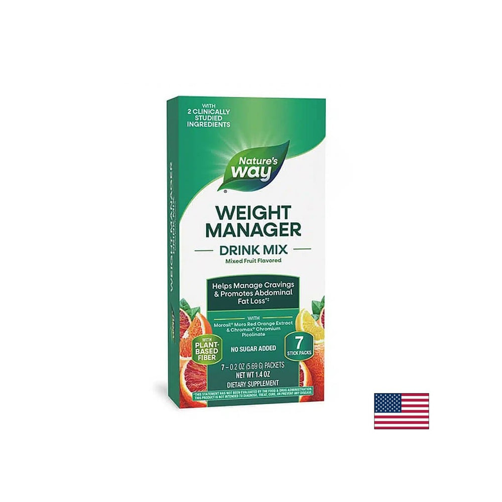 Formula za nadzor apetita, teže in trebuha - Upravitelj teže, 7 vrečk, aromatizirana s sadjem