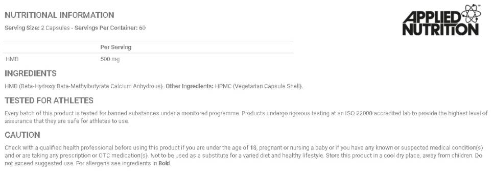 HMB 500 mg - 120 kapsul