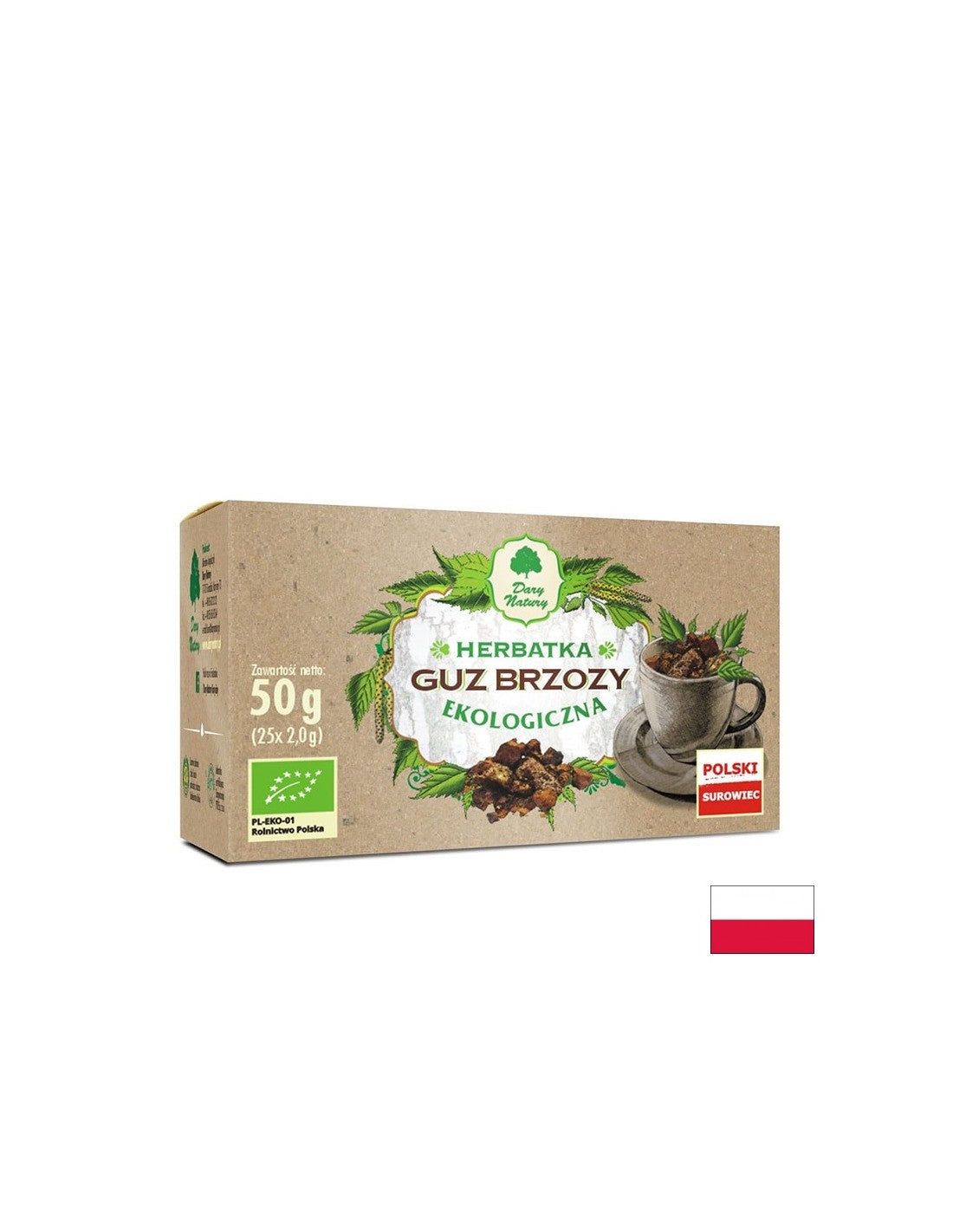 Goba gob Chaga in breza v prahu - bio, 25 filtrirnih vrečk