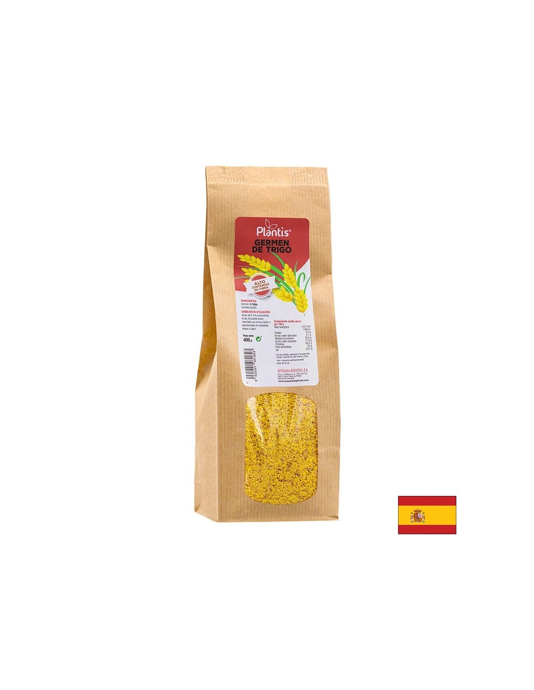 Pšenični kalčki (RAW) - Splošni učinek krepitve in toniranja - Germen de Trigo, 400 g