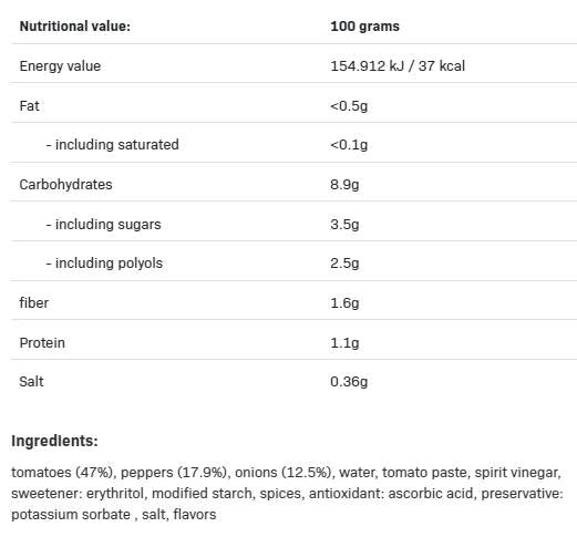F ** King Delicious Salsa Mexicana - 350 gramov