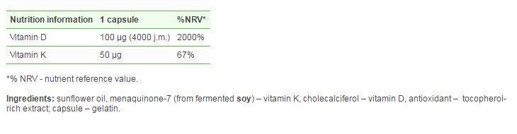 ZLATI VIT D3 + K2 30 kapsul
