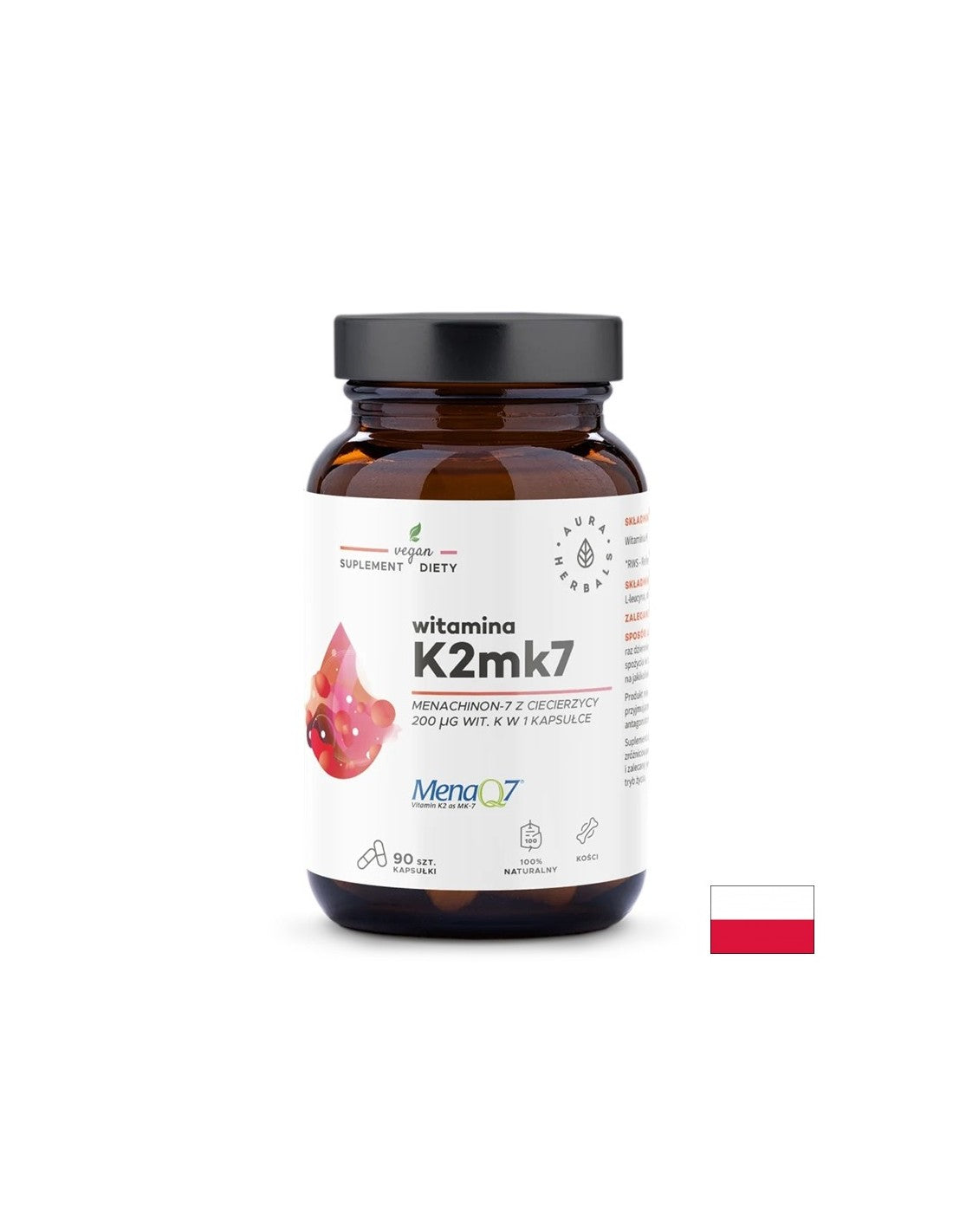Nega kosti in srca - vitamin K2 (MK -7), 200 µg x 90 kapsul