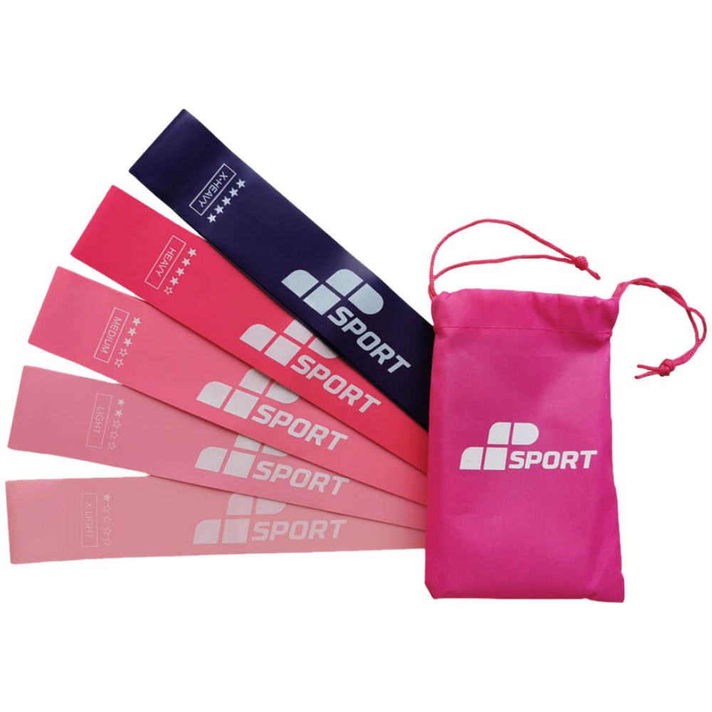 Ženski vadbeni nabor neprekinjenih elastičnih pasov / 5 delov - 5 psov.