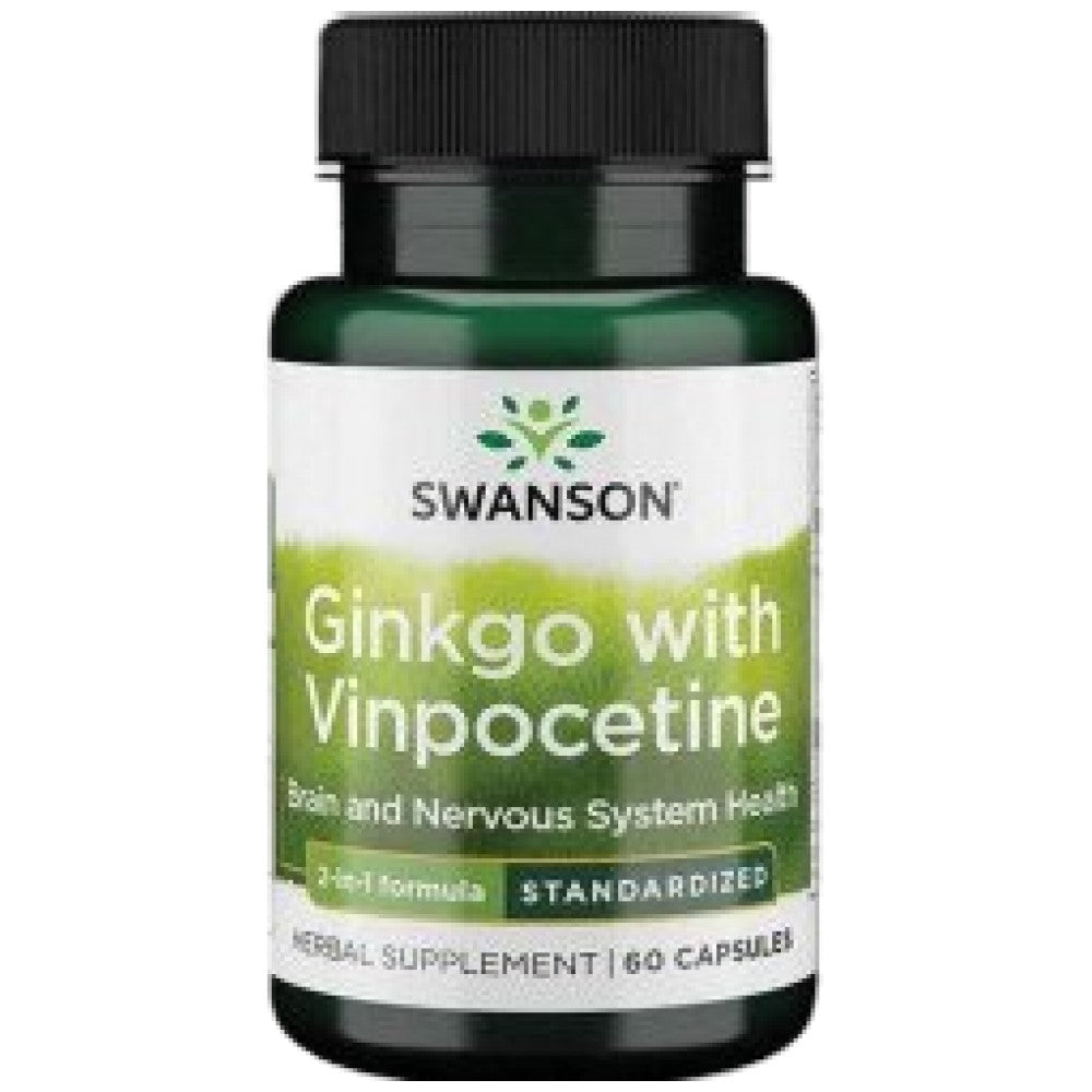 Ginkgo z vinpocetinom (standardizirano) 40 mg - 60 kapsul