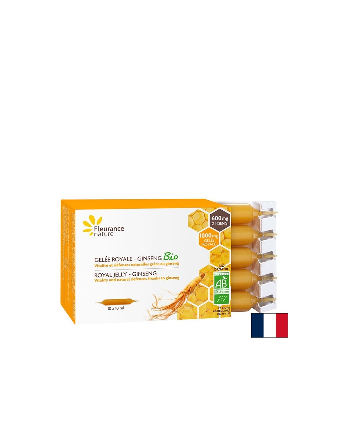 Imuniteta in energija - Royal Jelly + Asian Ginseng Bio, 10 pitja ampul