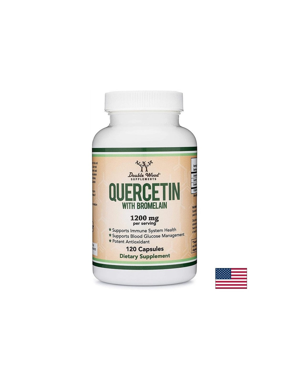 Immunity - Quercetin 1000mg + Bromelain 200mg, 120 capsules Double Wood - Nutra Best Europe