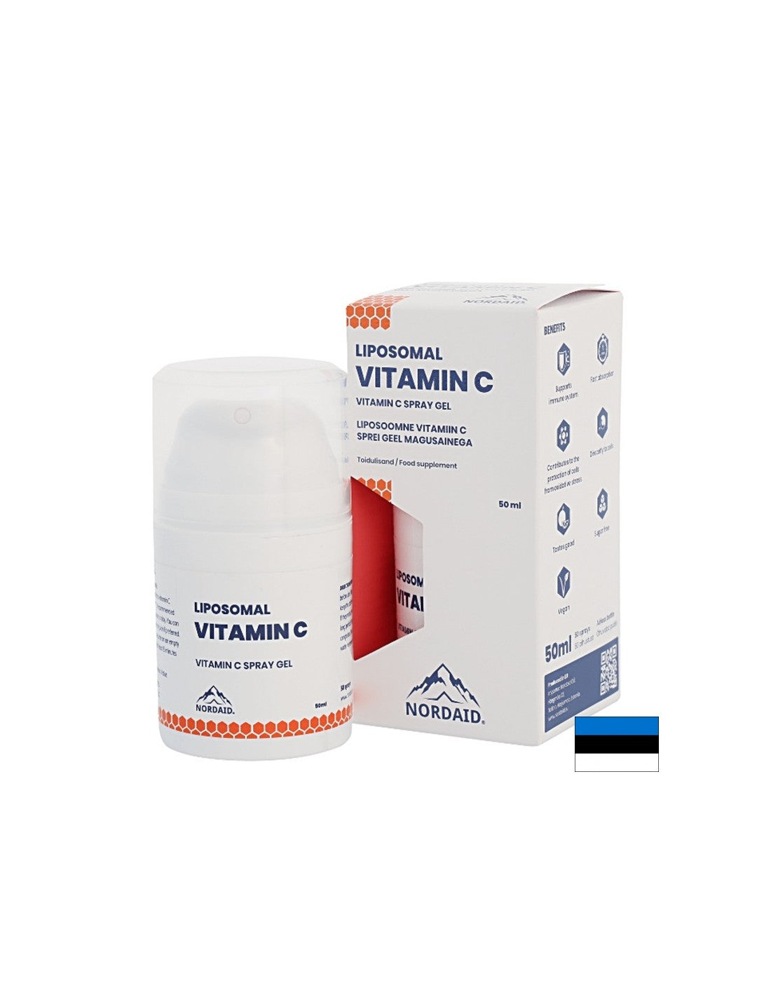 Immunity - Liposomski vitamin C - sprej-gel za usta z okusom manga, 50 ml <tc>Nordaid</tc>