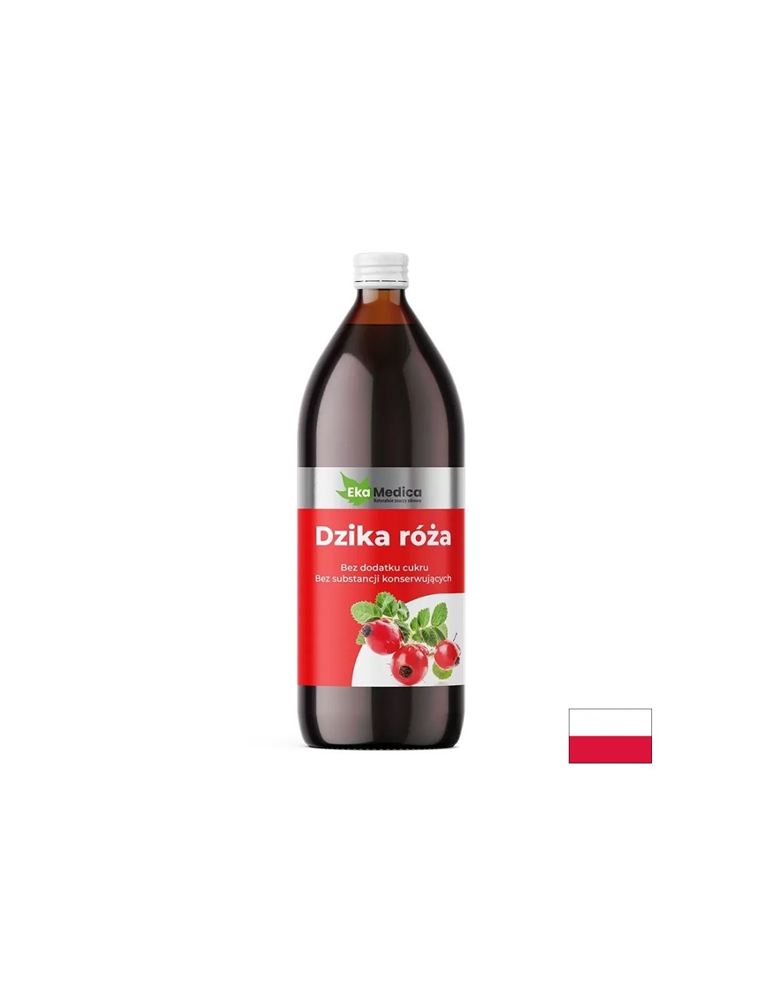 Rosehip sok s Camu Camu in naravnim vitaminom C - imunsko, srčno -žilno in presnovno zdravje, 1 liter, 20 ali 40 odmerkov