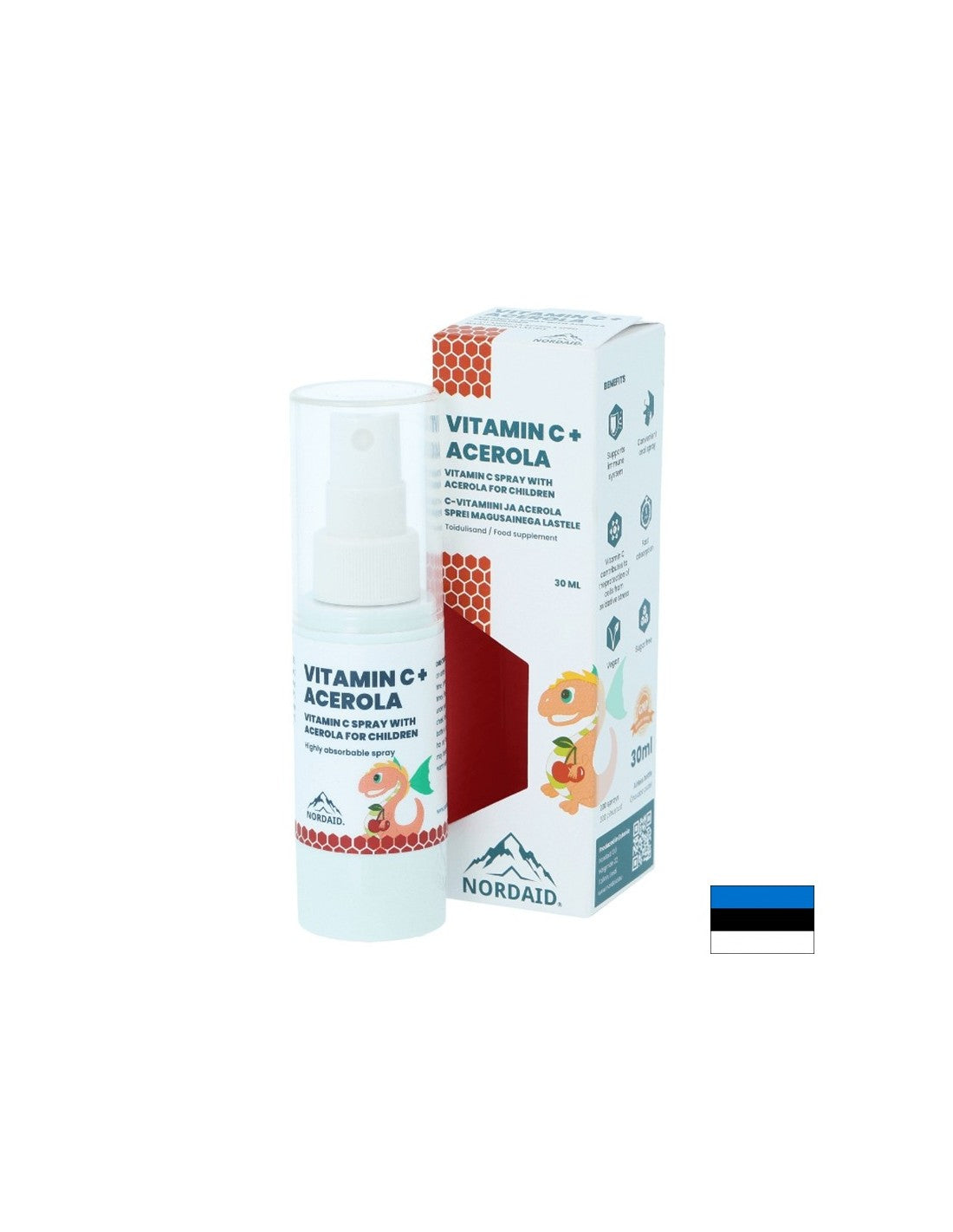 Imuniteta - Vitamin C + Acerola, pršilo z okusom črnega ribeza 30 ml/ 200 razprškov <tc>Nordaid</tc>