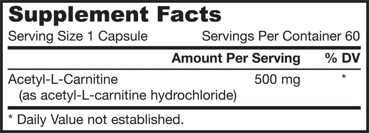 Acetil L -karnitin 500 mg - 60 kapsul