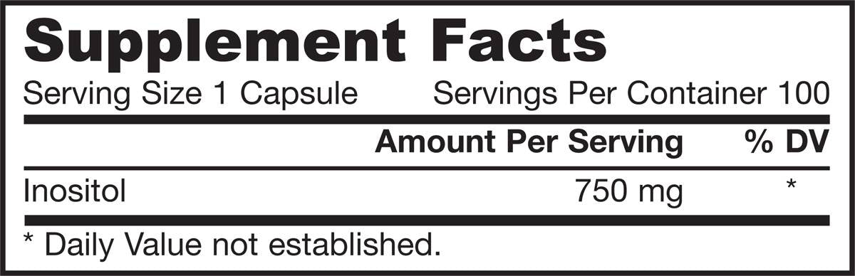 Inositol 750 mg - 100 kapsul