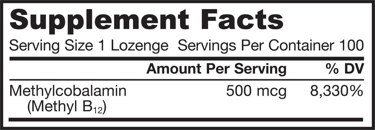Metil B -12 5000 mcg - 60 podjezičnih tablet