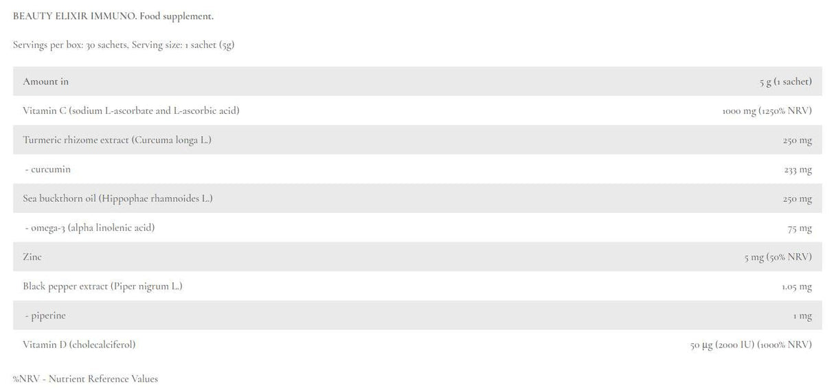Beauty Elixir Imuno | Liposomska tehnologija - 5 gramov
