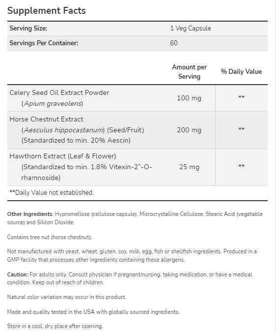 Izvleček semen zelene 100 mg | s konjskim kostanjem in glog - 60 kapsul