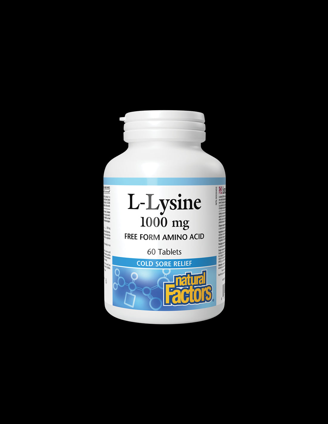 Herpes Simplex, Bone System - L-Lysine, 1000mg x 60 Tablets Natural Factors - Nutra Best Europe