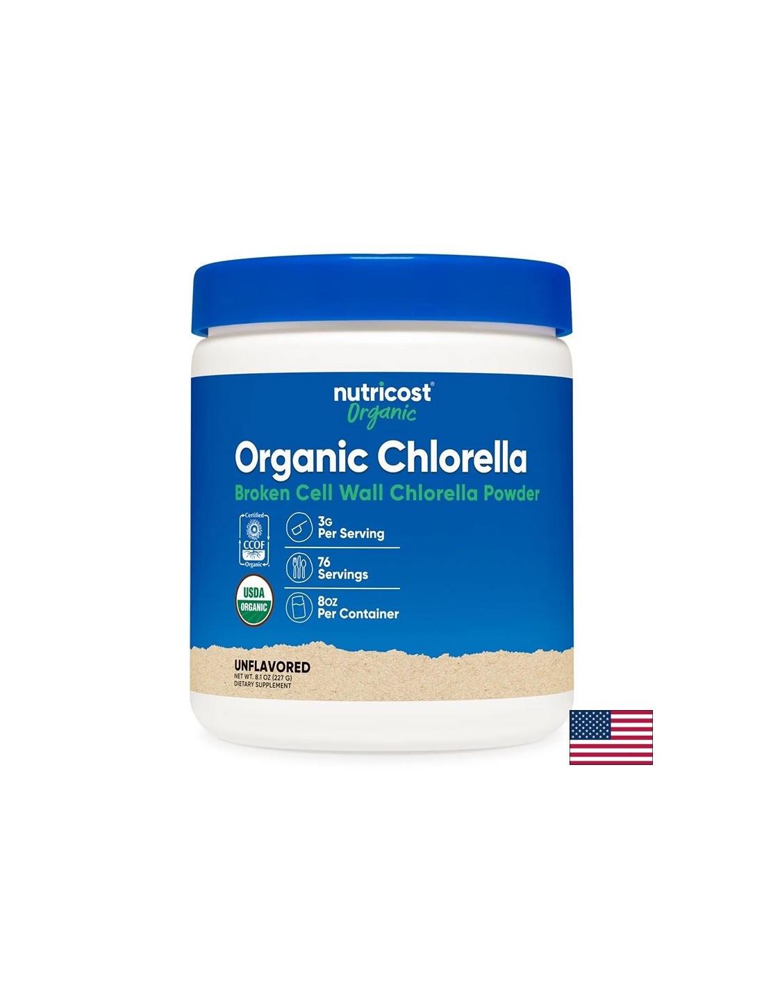 Chlorella - detox in naravna energija, 227 g prahu