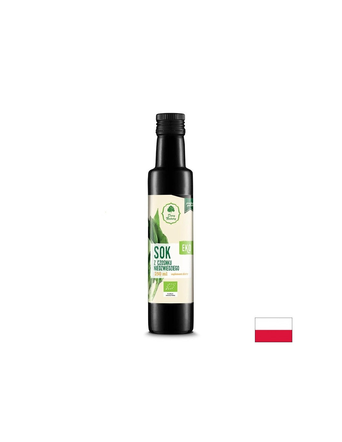 Organski divji česen sok za dodajanje pijač in obrokov - srčno -žilno zdravje, 250 ml, 16 odmerkov