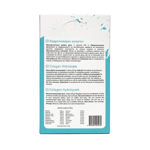 Hidrolizirani goveji kolagen tipa 1 in 3 (10.000 mg) - 20 odmerkov