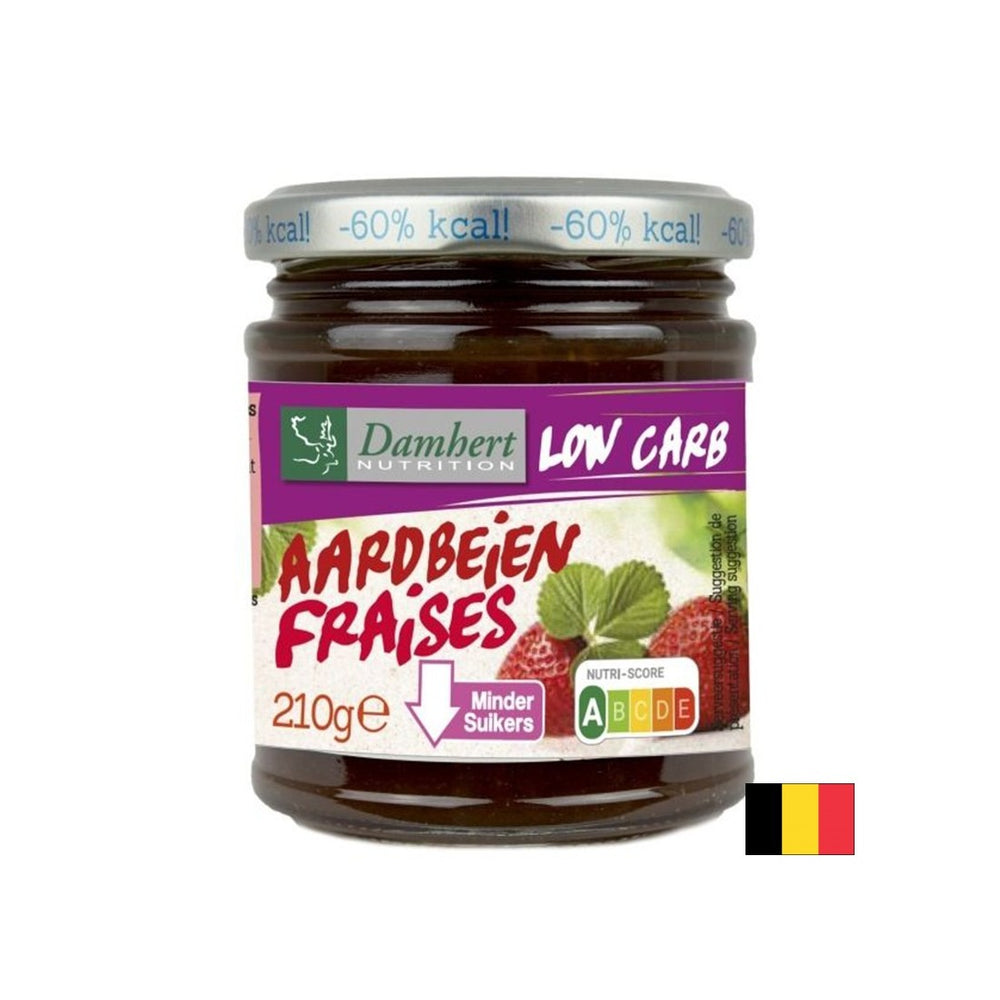 Jagodna marmelada z nizko vsebnostjo sladkorja in ogljikovih hidratov, 210 g