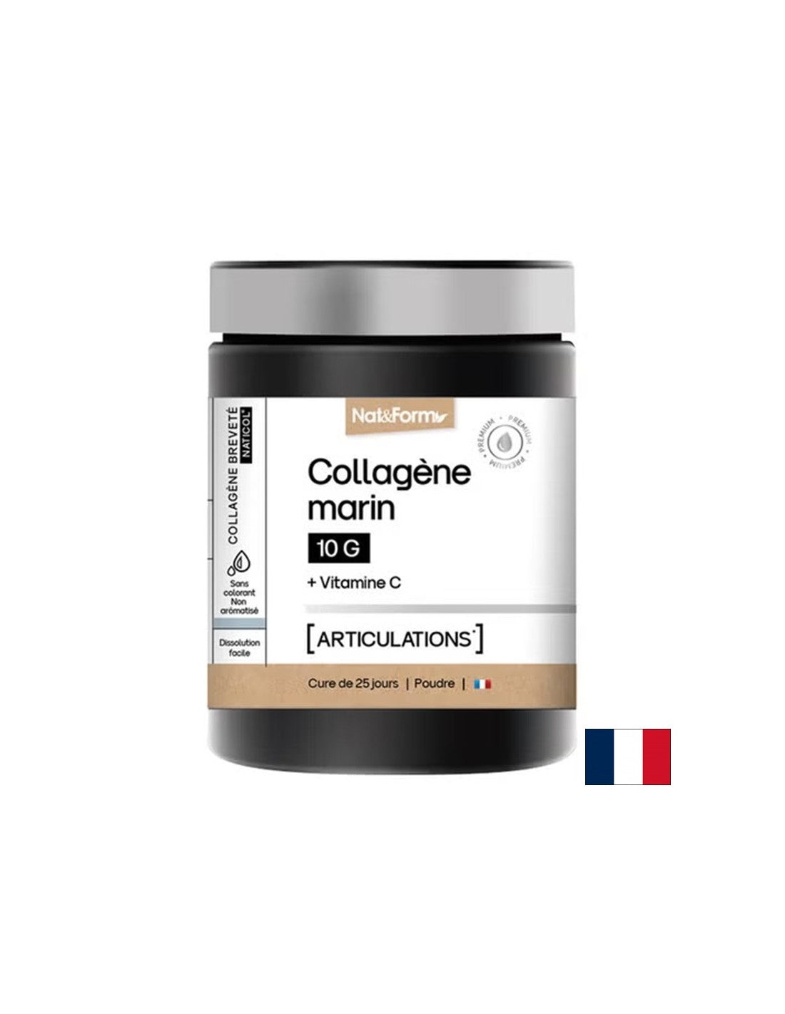 Lasje in koža - hidrolizirani morski kolagen + vitamin C, 252 g praška