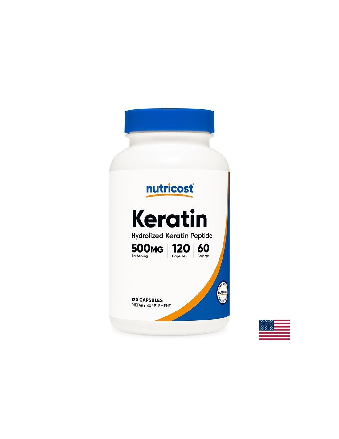 Lasje, koža, nohti - keratin (hidrolizirani keratinski peptidi), 250 mg x 120 kapsul