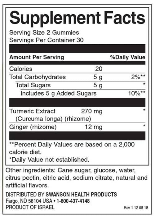 Kurkuma z ingvesnimi gumi - tropski raj 60 gumij